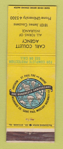 Matchbook Cover - Carl Collett Insurance Detroit MI