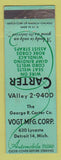 Matchbook Cover - Vogt Manufacturing Wire Seat Welts Detroit MI Auto Trim WEAR