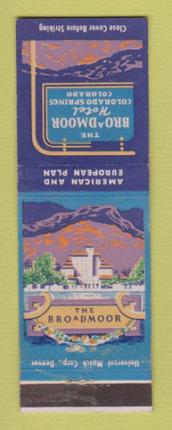Matchbook Cover - Broadmoor Hotel Colorado Springs