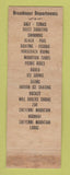 Matchbook Cover - Broadmoor Hotel Colorado Springs