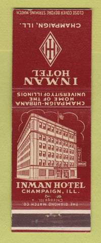 Matchbook Cover - Inman Hotel Champaign IL