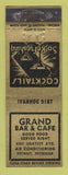 Matchbook Cover - Grand Bar Cafe Detroit MI WEAR