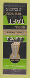 Matchbook Cover - Hotel Taft New York City