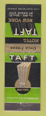 Matchbook Cover - Hotel Taft New York City