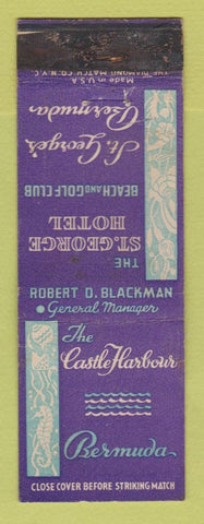 Matchbook Cover - Castle Harbour Bermuda WORN