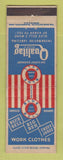 Matchbook Cover - Blue Bell Work Clothes Big Ben Casey Jones