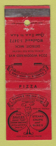Matchbook Cover - Famous Italian Cafe Detroit MI WORN
