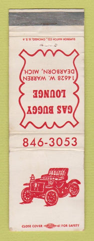 Matchbook Cover - Gas Buggy Lounge Dearborn MI WEAR