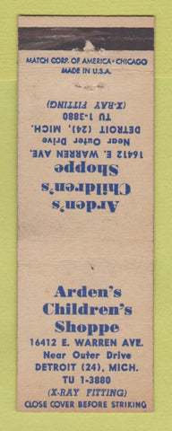 Matchbook Cover - Arden's Children's Shoppe Detroit MI WEAR