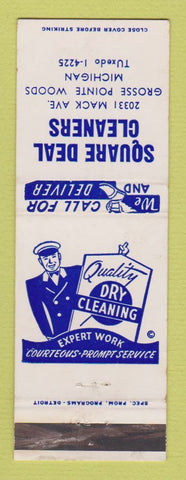 Matchbook Cover - Square Deal Cleaners Grosse Pointe Woods MI