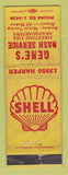 Matchbook Cover - Gene's Nash Shell oil gas Detroit MI WORN
