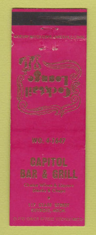 Matchbook Cover - Capitol Bar Grill Detroit MI
