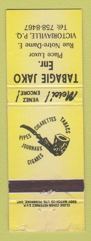 Matchbook Cover - Tabagie Jako Tobacco Victoriaville QC