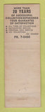 Matchbook Cover - Gratiot Credit Bureau East Detroit MI WEAR