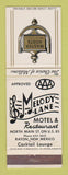 Matchbook Cover - Melody Lane Motel Master Hosts Raton NM