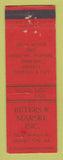 Matchbook Cover - Peters & Marske Mill Welding Supply Michigan City IN WEAR