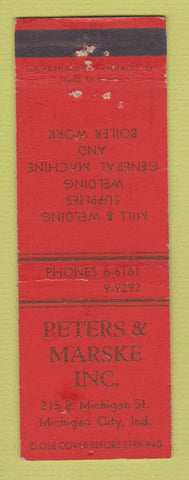 Matchbook Cover - Peters & Marske Mill Welding Supply Michigan City IN WEAR