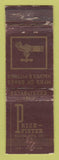 Matchbook Cover - Price Pfister Brass Los Angeles CA CROWN WORN