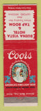 Matchbook Cover - Coors Beer Buena Vista Hotel Safford AZ WORN BACK