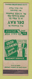 Matchbook Cover - Del Rey Cleaners Pontiac? MI