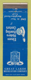 Matchbook Cover - Great Lakes Recreation Bowling Detroit MI Livonia Ypsilanti