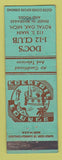Matchbook Cover - Doc's 1-12 Club Royal Oak MI WEAR