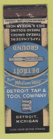 Matchbook Cover - Detroit Tap and Tool Detroit MI Standard Match WEAR