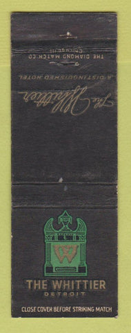 Matchbook Cover - The Whittier Hotel Detroit MI