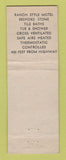 Matchbook Cover - Belter Motel Greensburg IN WEAR