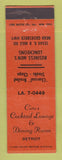 Matchbook Cover - Ciro's Cocktail Lounge Detroit MI