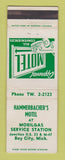 Matchbook Cover - Hammerbacher's Motel Mobil oil gas Bay City MI