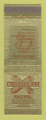 Matchbook Cover - Crossbeam Motel New Orleans LA