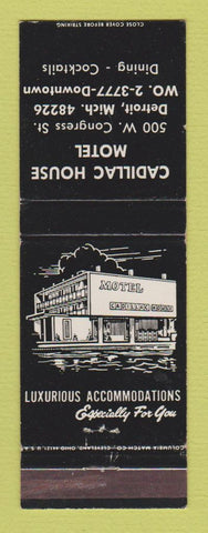 Matchbook Cover - Cadillac House Motel Detroit MI
