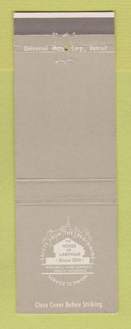 Matchbook Cover - House of Lanphar Mortgage Real Estate Detroit MI