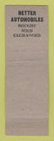 Matchbook Cover - 345 Hazel Park Detroit MI Coe Car Company