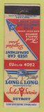 Matchbook Cover - Long & Long Ford Detroit MI STAINED