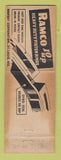 Matchbook Cover - Ramco Piston Rings Plasman & Gaikema Detroit MI
