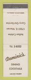 Matchbook Cover - Dominic's Restaurant Italian Detroit? MI