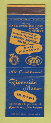 Matchbook Cover - Riverside Manor Motel Lansing MI