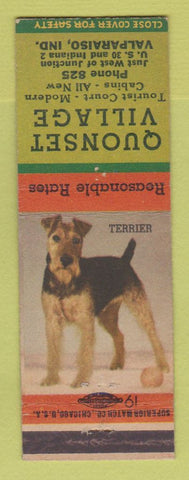 Matchbook Cover - Quonset Village Valparaiso IN Terrier