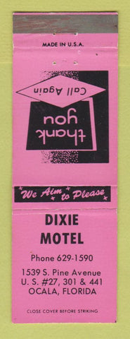 Matchbook Cover - Dixie Motel Ocala FL