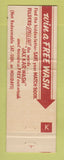 Matchbook Cover - Jax Car Wash Detroit Birmingham MI