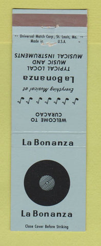 Matchbook Cover - La Bonanza Music Curacao instruments records
