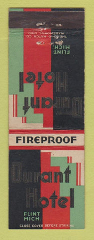 Matchbook Cover - Durant Hotel Flint MI