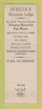 Matchbook Cover - Oehler's Mountain Lodge Kingston NY WEAR