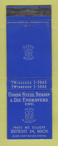 Matchbook Cover - Union Steel Stamp Die Detroit MI