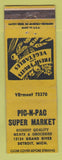 Matchbook Cover - Pic N Pac Super Market Grocery Detroit MI