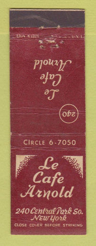 Matchbook Cover - Le Cafe Arnold New York City