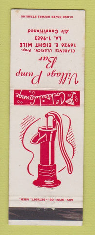 Matchbook Cover - Village Pump Bar Detroit MI