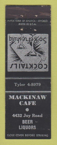 Matchbook Cover - Mackinaw Cafe Detroit MI